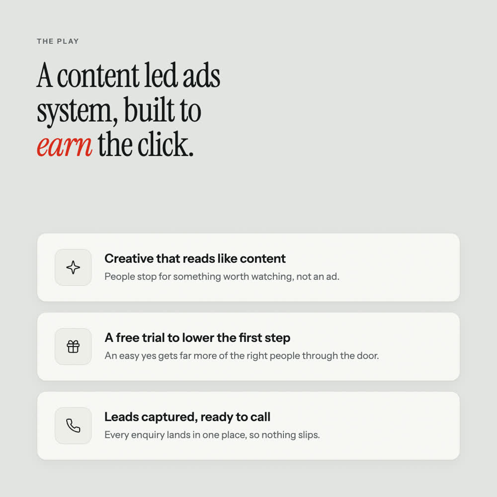 The play: a content-led free trial campaign